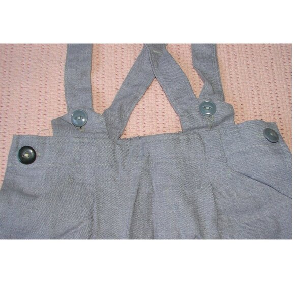 Authentic Vintage 1950's Danny Dare Boys Suspender Pants, Size 2, Gray - Picture 4 of 7